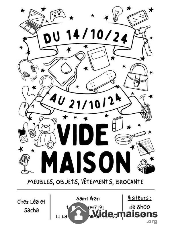 Grand vide maison d'octobre