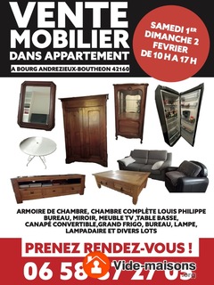 Photo du vide-maison Vente mobilier dans appartement