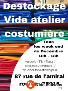 Photo du vide-maison Vide atelier costumière Paris