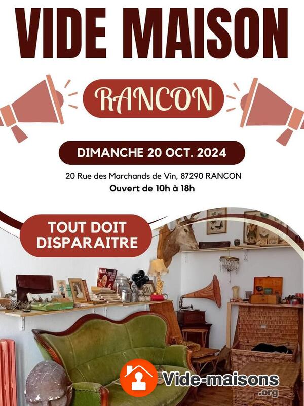 Vide-Maison centre village Rancon