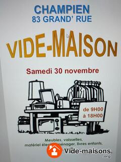 Photo du vide-maison Vide maison champien