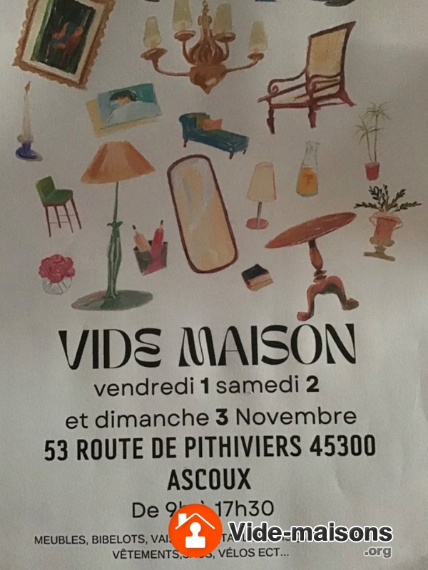 Vide maison et garage vendredi 1 samedi 2 dimanche 3 novembr