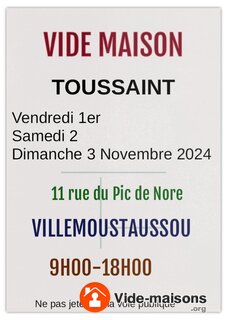 Photo du vide-maison Vide maison de la Toussaint