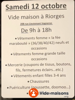 Photo du vide-maison Vide maison Riorges